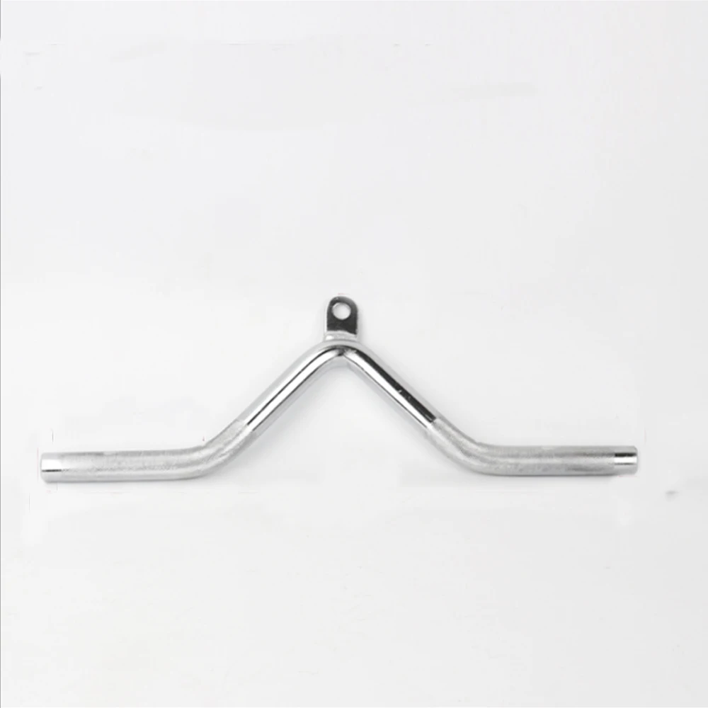 High Quality Cable Attachment Tricep Rope D Row Handle Rotating Straight Bar Gym Equipment Accessories