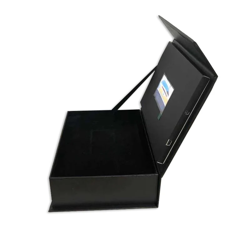 Kotak hadiah video kertas 4.3 inci kualitas tinggi 28*18*5.6CM memori 128MB untuk kemasan
