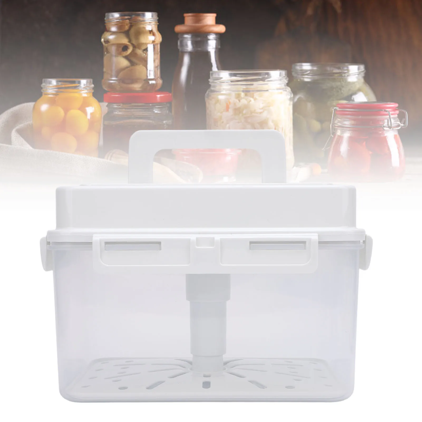 Kimchi Fermentation Container Large Capacity Good Sealing Rectangular Kimchi Pickling Fermentation Box For Kimchi Sauerkraut