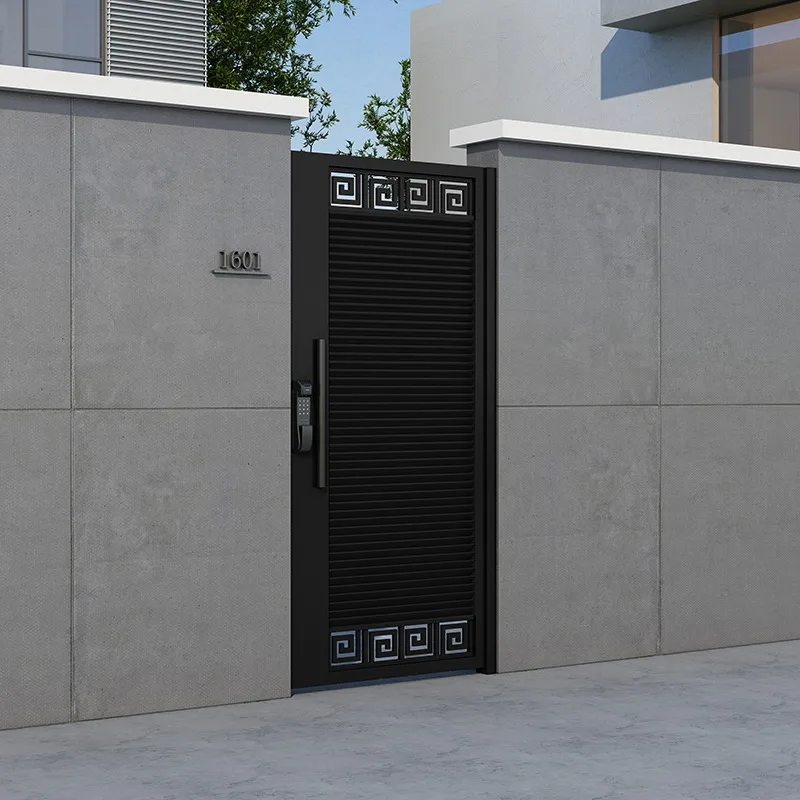 

FOB Modern Villa Iron Gate Galvanized Yard Courtyard Garden Double Door Rustic Stainless Steel Fence