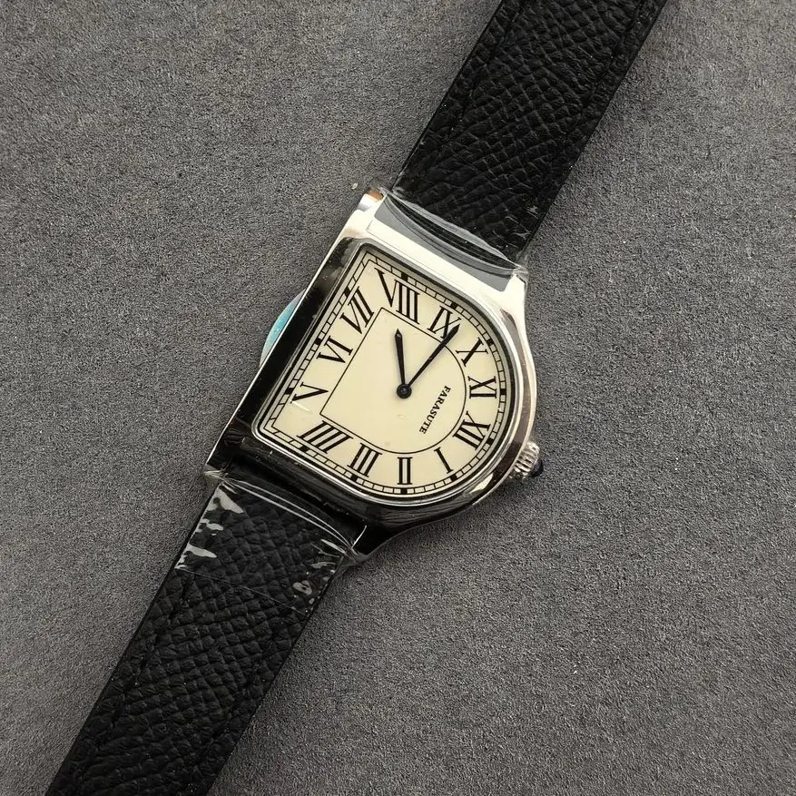 FARASUTE Women Quartz Watch Vintage Ladies Wristwatch Irregular Case Shape Sapphire Mirror Roman Indexs