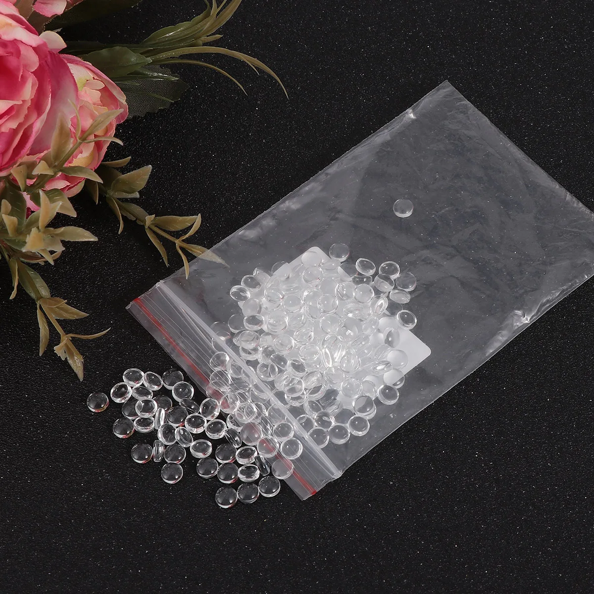 200 toppe rotonde in vetro da 6 mm, materiale per gioielli fai da te, accessori fatti a mano per orecchini, bracciali, artigianato, idee regalo