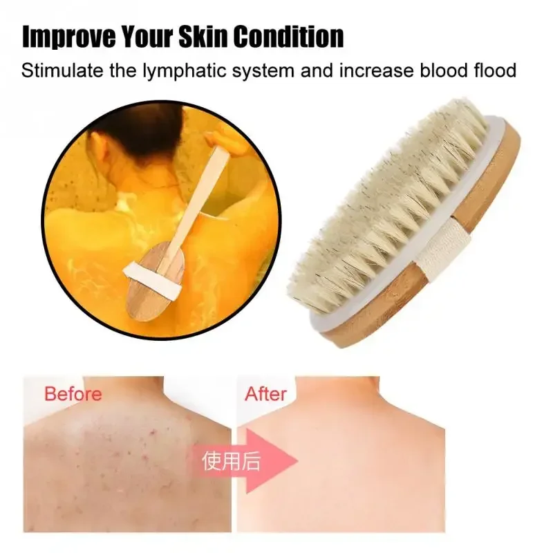 Skin Cleaning Care  Brush Bristles Brushing Exfoliating Infant Head Massager Soft Brush long handle convenient mobility impaired