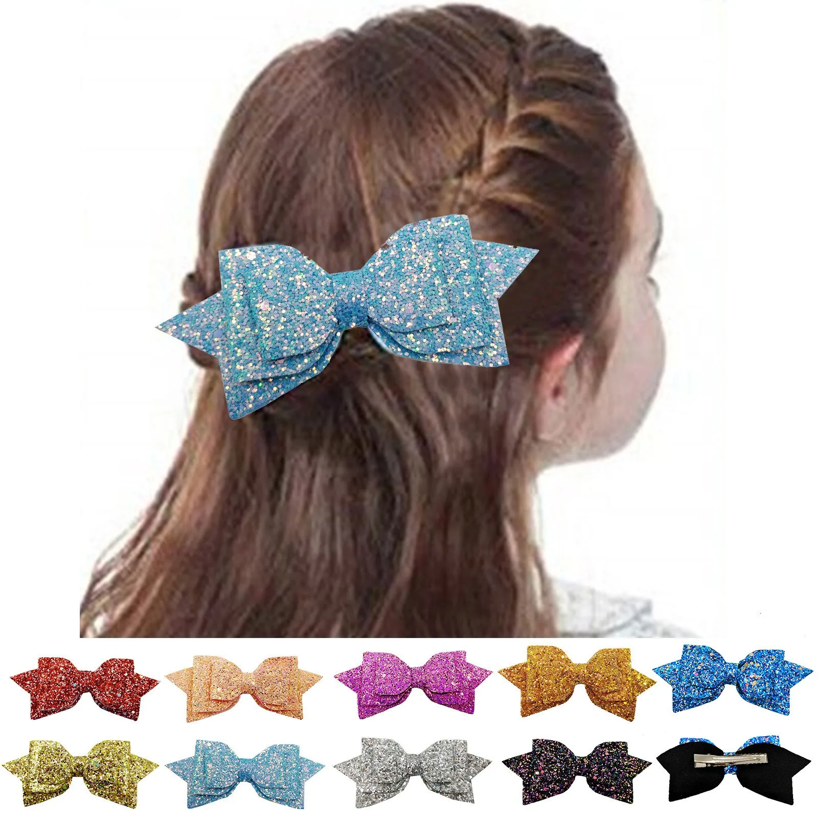 

Заколка для волос с блестками и бантом для маленьких девочек, заколка для волос с блестками, головной убор, повязка на голову для девочек, заколки для волос, головной убор своими руками крабик для волос