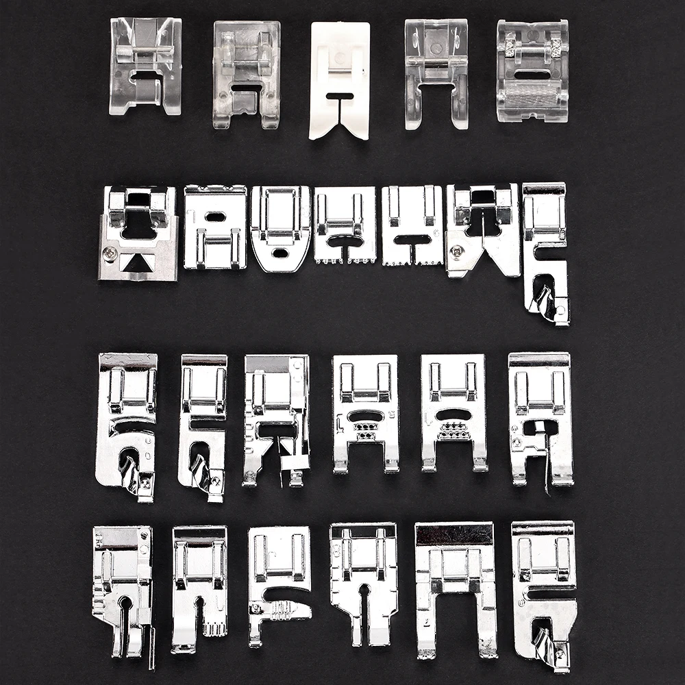 32 teile/satz Verschiedene Nähmaschine Nähfuß Liefert, Silber Nähen Maschinen Füße Kit, DIY Handwerk Nähen Zubehör Set