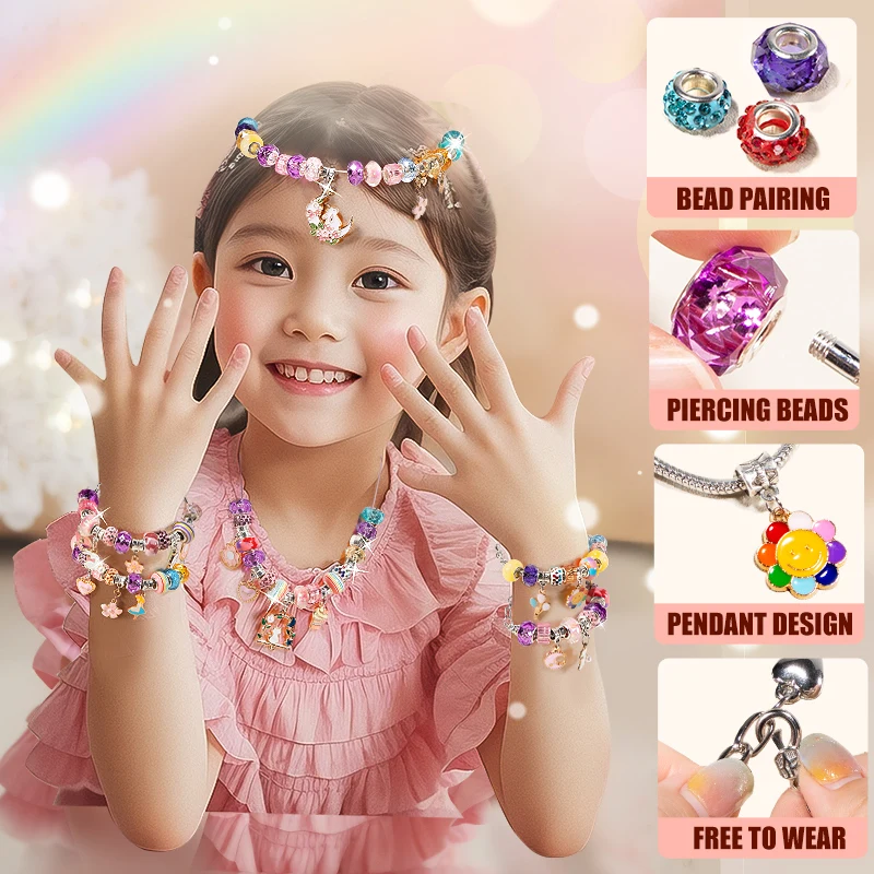 Girl Makeup Toy Fashion Cosmetic Jewelry Toys Children Play Craft Stuff Kit Kids Role Playing Beauty Princess Birthday Gifts