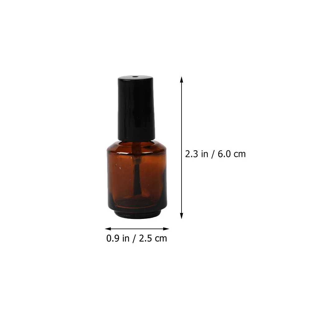 

Cuticle Oil Bottles Empty Nail Polish Clear Fingernail Gel Container Chocolate Glass