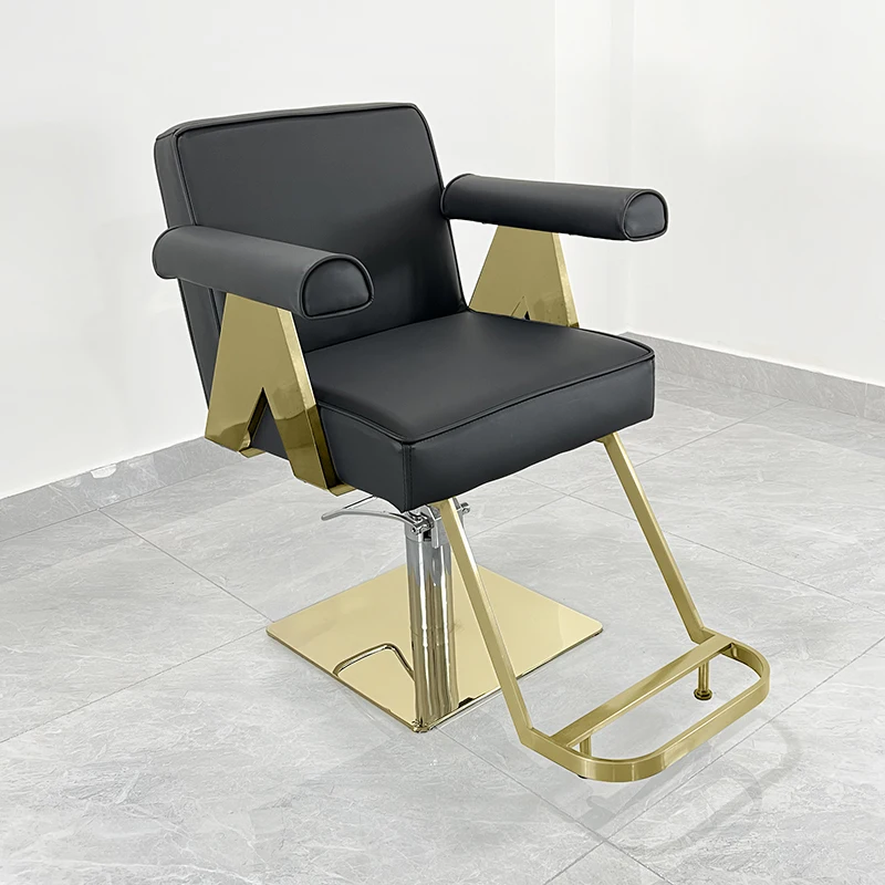 

Portable Adjustable Economic Modern Design Light Luxury Barber Chair High-quality Single Fotel Fryzjerski Hairdressing Furniture
