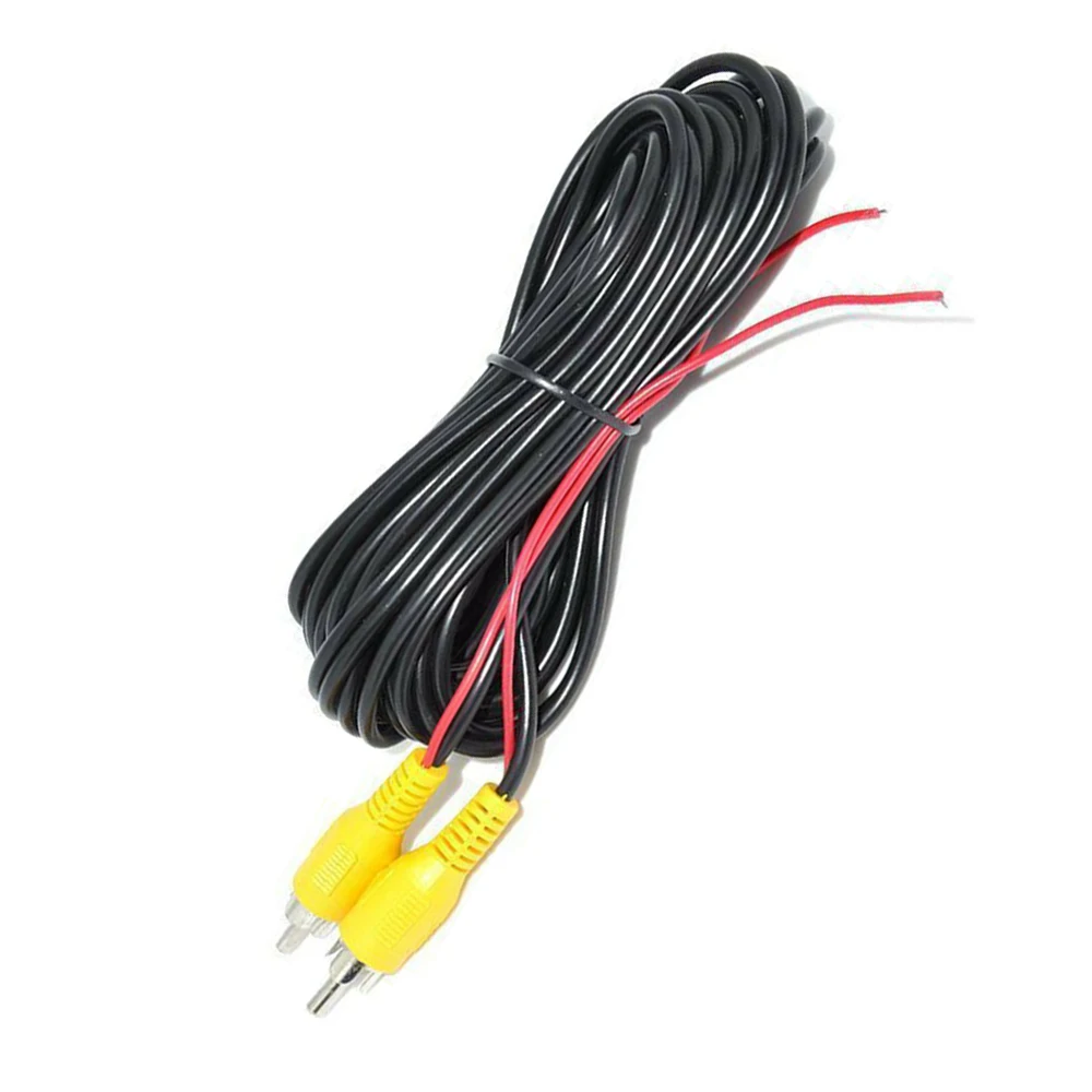 

Extension Video Cable Rear View Reverse Wear-resistant Wire 15m Backup Cord PVC Parking RCA 12-24V Connector New