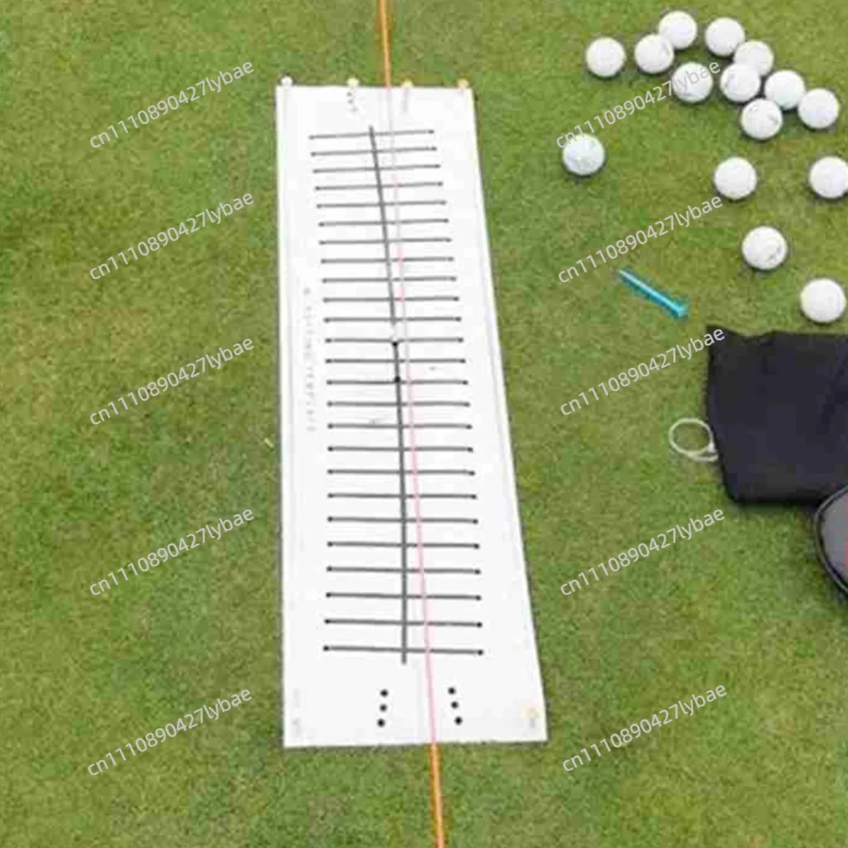 B11A-Golf Putter Putting Mat Trainer Indoor Putting Green Pad Equipment Golf Hitting Aiming Line Training Aids Blanket Kit
