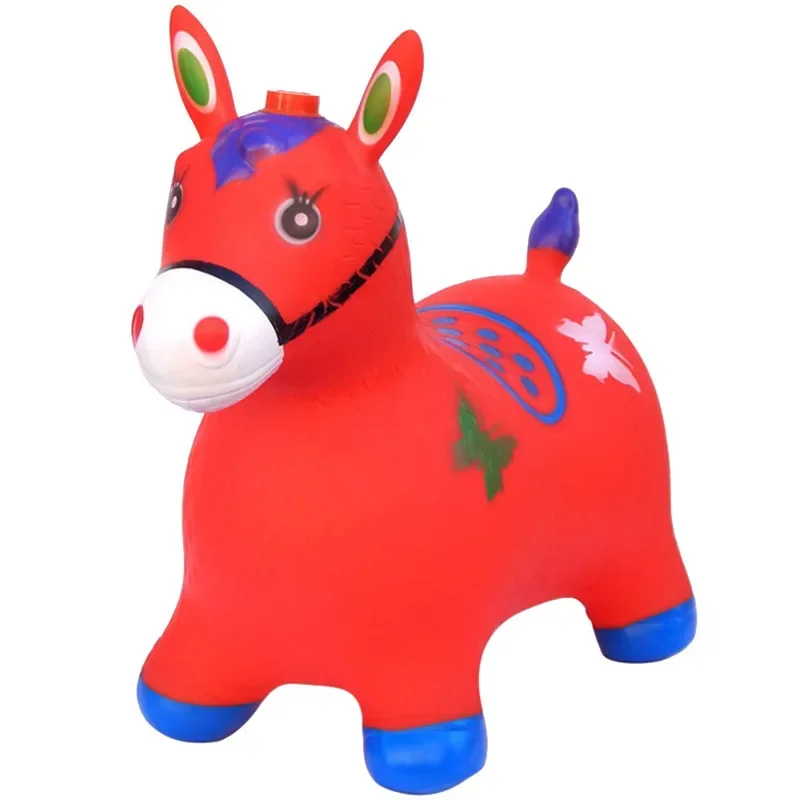 Children's Toys Inflatable Jumping Horse Mounts Thick Inflatable Horse Riding Children's Music Jumping Deer Pony