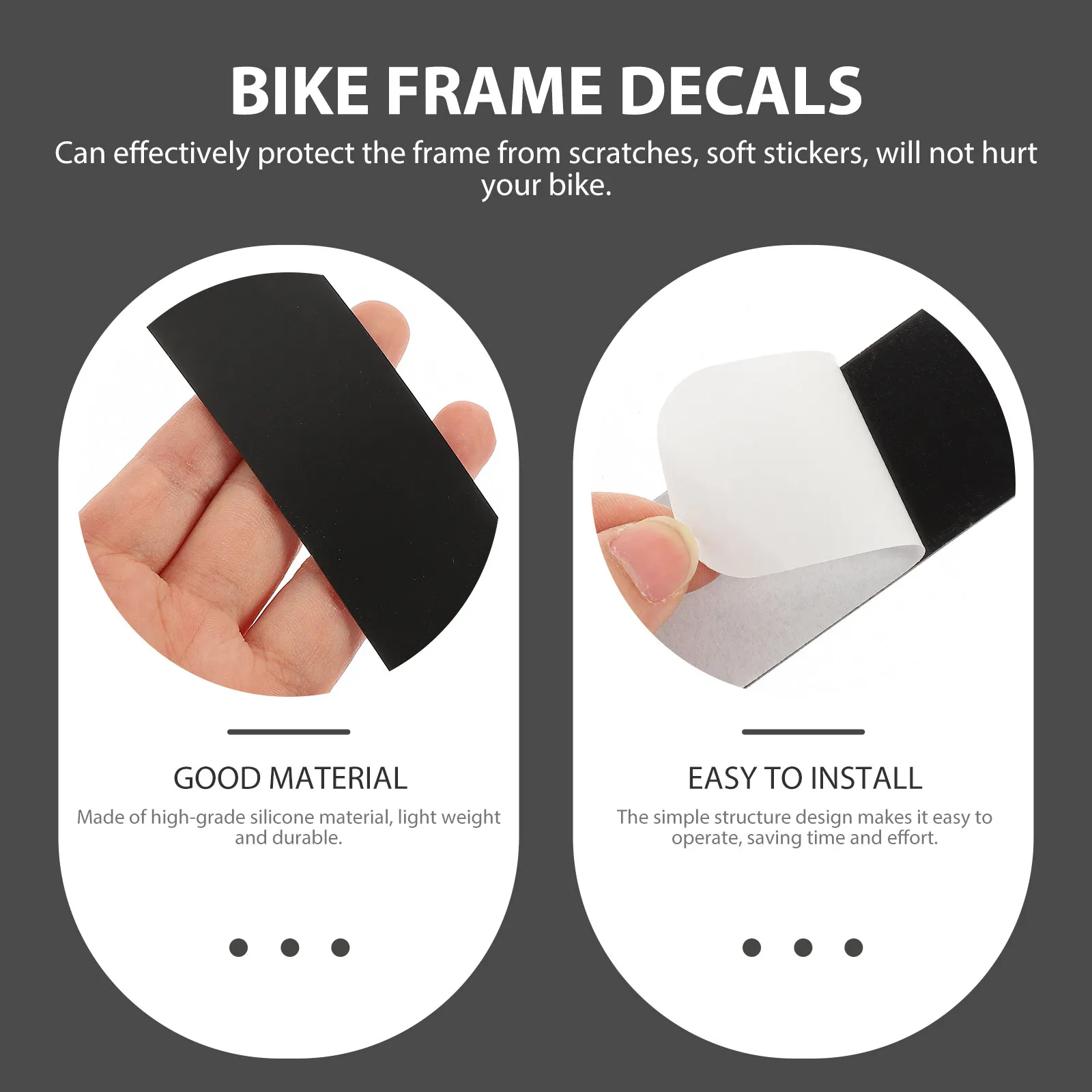 

2 шт. защитной пленки для рамы велосипеда: безопасная, долговечная, легкая, самоклеящаяся наклейка для шоссейных и складных велосипедов, защита от царапин