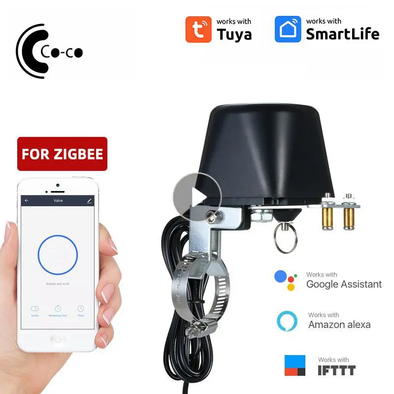 Tuya Water Valve Gas Shutoff Controller Support Alexa Assistant Smart Wireless Control Tuay Smart Smart Life App