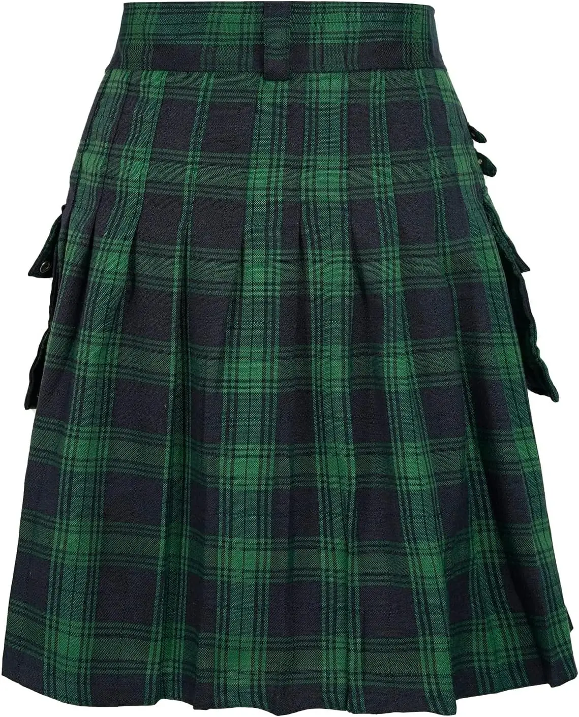 Kilt for Men Traditional Highland Tartan Utility Kilt Scottish Mens Kilt Scottish Designer Men 's Black Utility Kilt