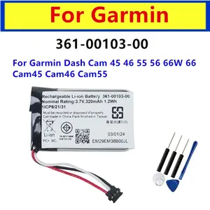 Bilashmart BackShell Replacement Battery 361 00103 00 Garmin Dash Cam 4546555666W Driving recorder Li Po Rechargeable Pack Batteries+Tool