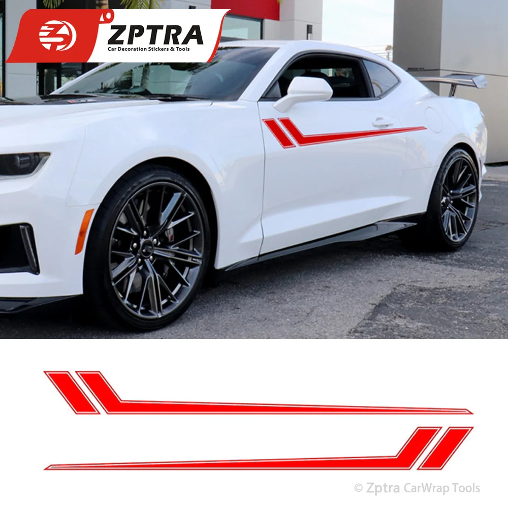 

2010-2015 Racing Sport Stripes Car Waist Lines Sticker Auto Body Door Side Decor Vinyl Decals For Camaro RS LS SS LT