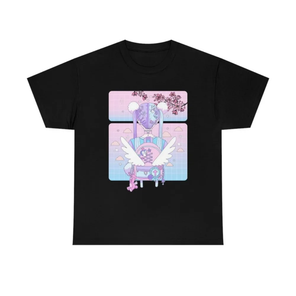 Ästhetische Kleidung Anime T-Shirt Japanisches Anime-Shirt Yami Kawaii Harajuku Japanisches Mädchen Zweidimensionale Street Fashion