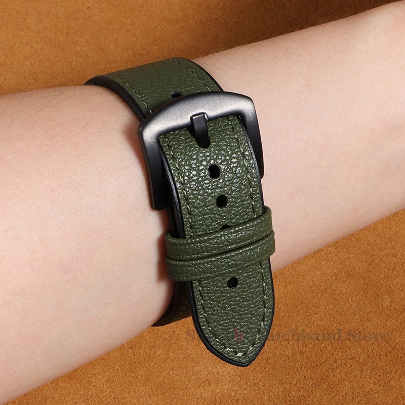 Silicone Leather Strap Pin Buckle Quick Release Bracelet 20mm 22mm for Huawei GT2/3 Soft Wristband for Samsung Galaxy 6/5/4