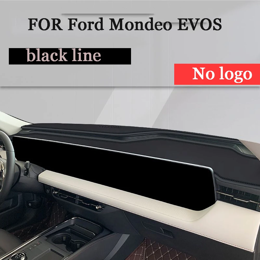 For Ford Mondeo EVOS 2022 2023 Leather Car Dash Mat Dashmat Dashboard Cover Sun Shade Dash Board Instrument Carpet Accessories