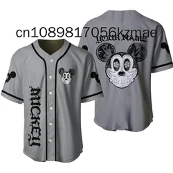 2024 New Disney Halloween Baseball Jersey Custom Streetwear Fashion Summer Men's And Women's Short Sleeve Baseball shirt