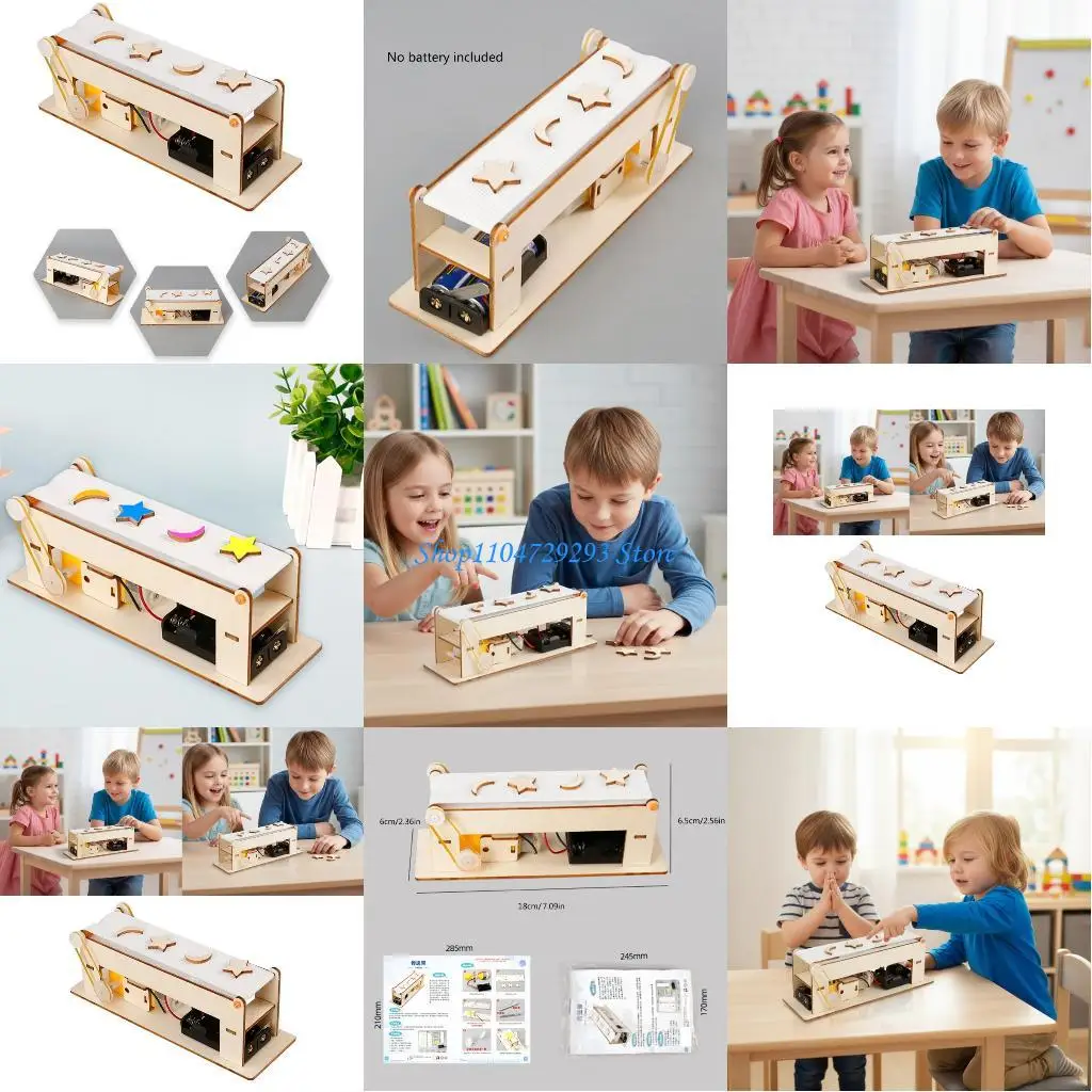 

Y2GD Wooden Conveyor Belt Elevator Model Physics Experiments Teaching Aid for Student