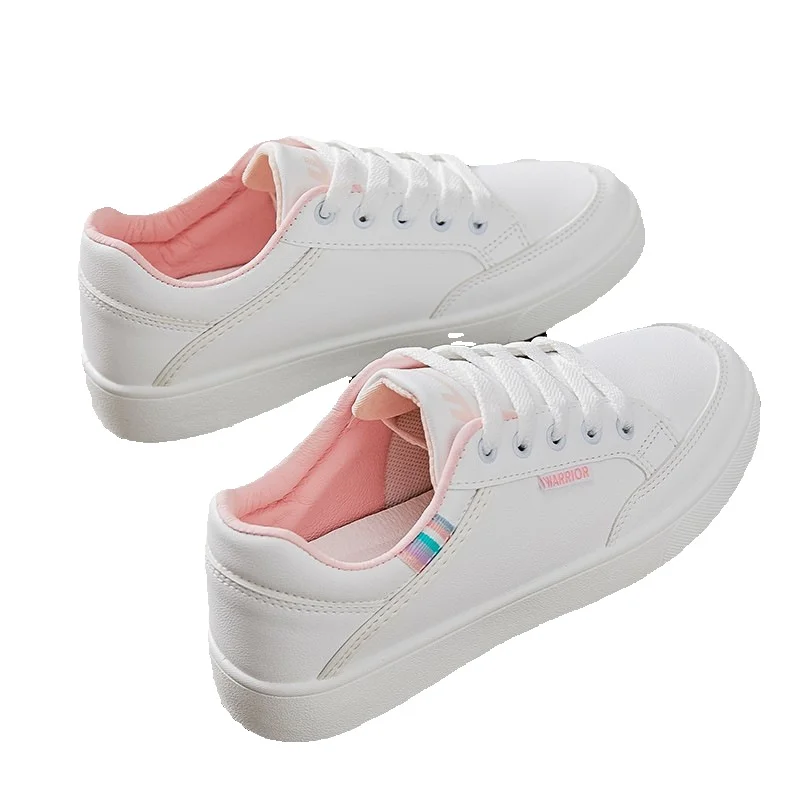 Weiße Damen Skaterschuhe Aus Leder Für Freizeit Und Alltag_voghion.com
