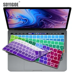 Spain EU-Key Keyboard Cover Protector for Macbook Pro13 15touchbar A2159 A1707 A1706 A1989 A1990 Laptop Keyboard case Silica gel