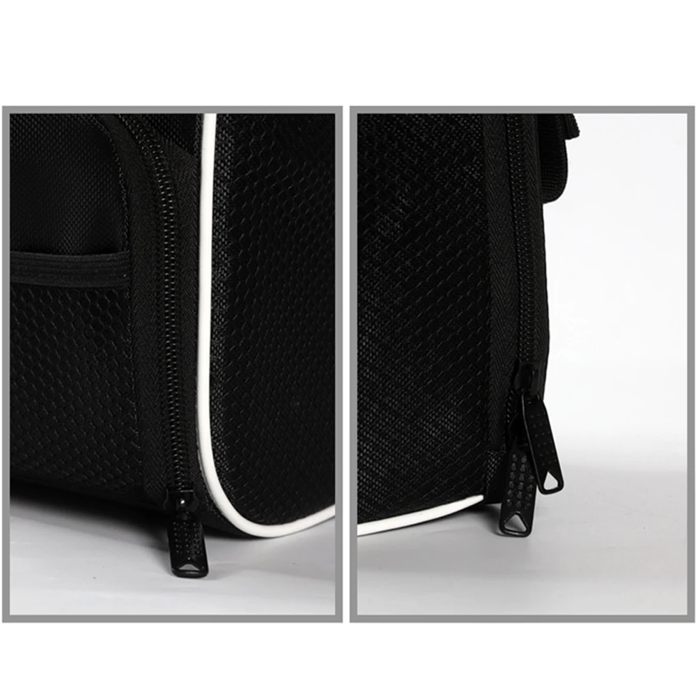 Cycling Handlebar Bag Black Multifunctional Water Resistant Storage Pouch for Foldable Bike Handlebar Bag