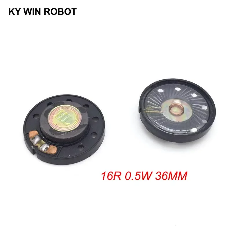 2 個の新超薄型スピーカードアベルホーンおもちゃの車のホーン 16 オーム 0.5 ワット 0.5 ワット 16R スピーカー直径 36 ミリメートル 3.6 センチメートル厚さ 9.2 ミリメートル