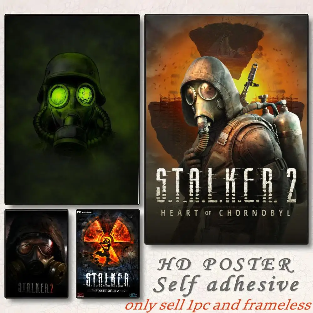 S-STALKER Shadow of Chernobyl Game Poster Self-adhesive Painting with prints Home bedroom living room decoration