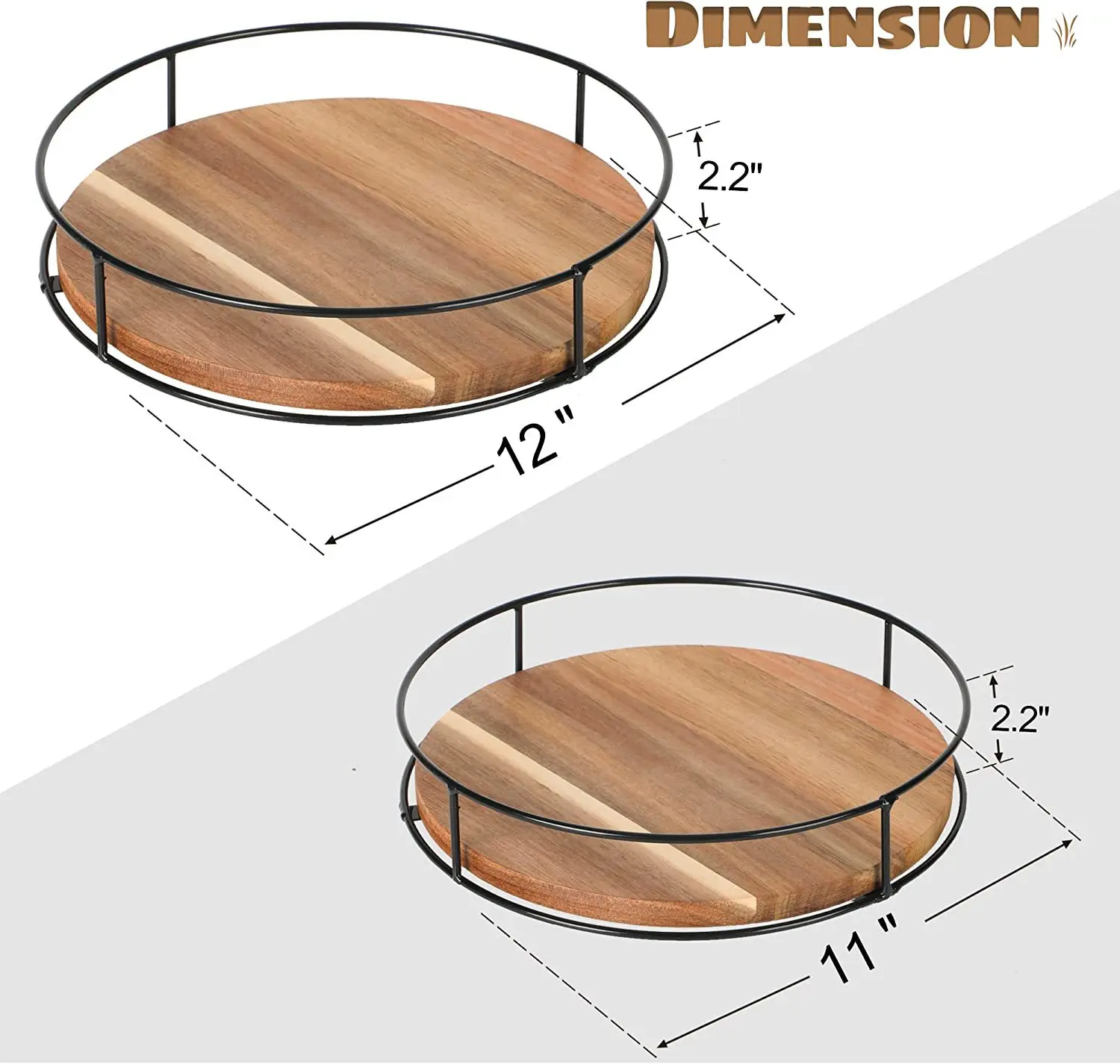 Kitchen 360 Degree Lazy Susans Rotating Turntable Organizer Table Top Spice Rotation Storage