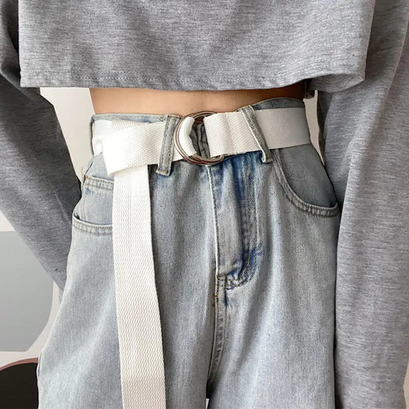 Men And Women Belt Universal Double Buckle Multifunctional Belts For Unisex Fashion No Punching Waistband Jeans Decoration