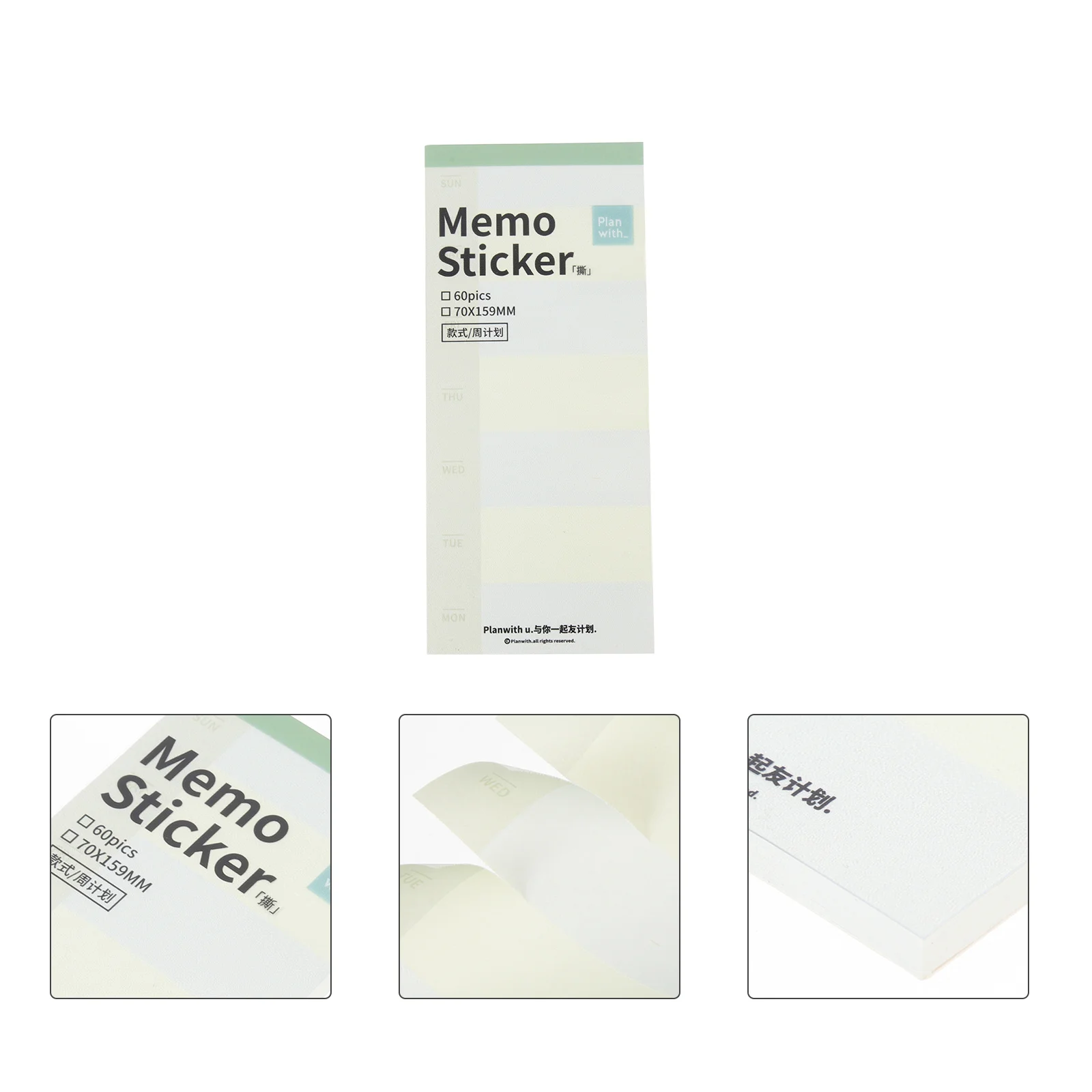 

Memo Stickers For Students Office Work Plan Book Tabs Reminder Labels Tearable Writing Notepads Study