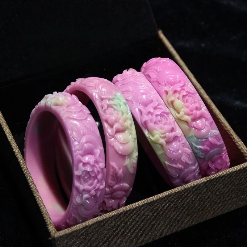 

Красочный натуральный мужской и женский браслет из агата с источником соли, цветок пиона, изысканный модный темперамент