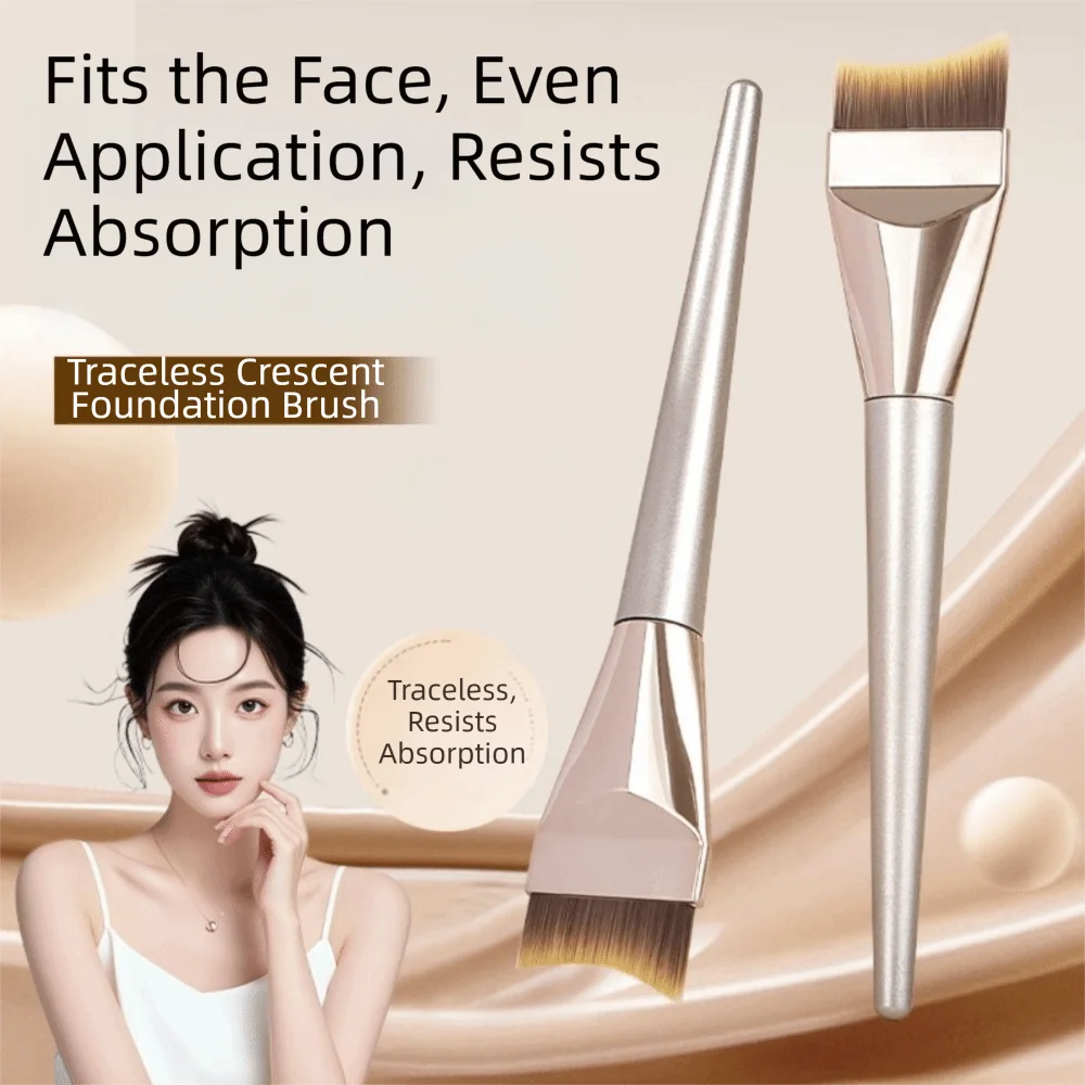 Lightweight Ultra Thin Foundation Brush Soft Bristles Seamless Foundation Cream Brush Blending Thin Flat Contour Brush