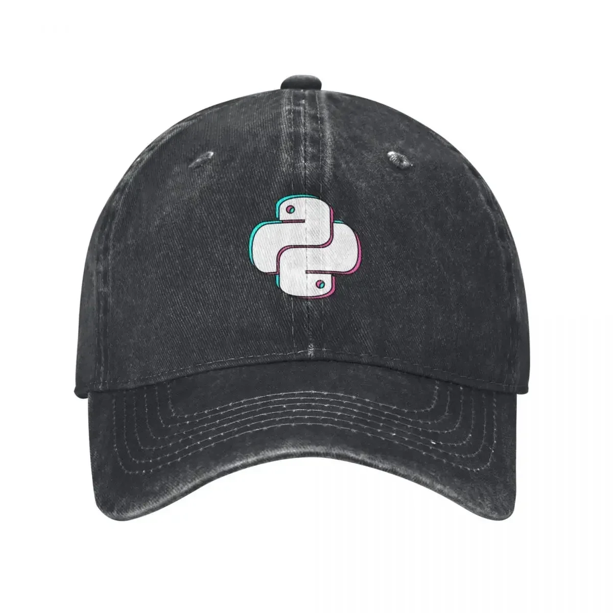 Python Logo Glitch Glitchy Baseball Cap Kids Hat Sports Cap custom Hat funny hat Women's Beach Outlet 2025 Men's