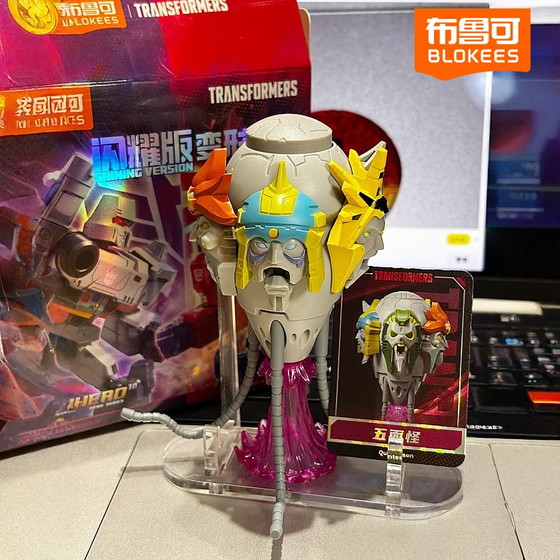 Figurines d'action Transformers Blokees Version Scintillante 5 Showdown Boîte Mystère Modèles Assemblables et Articulés Optimus Prime Megatron Cadeaux