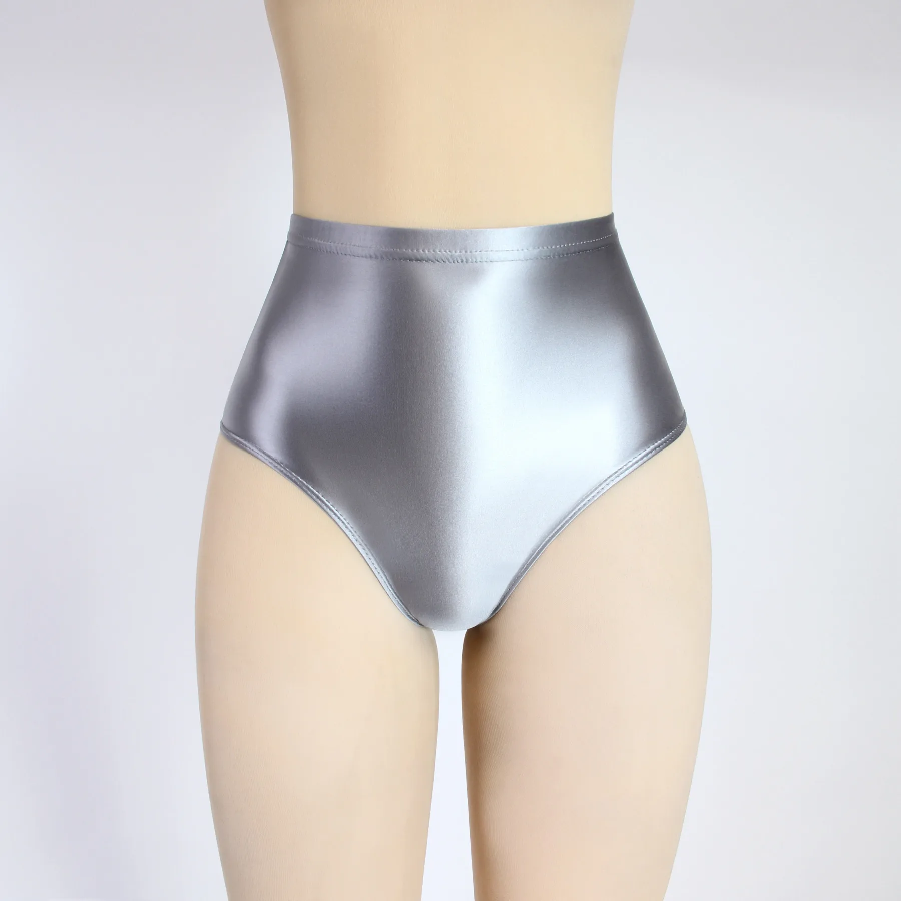 XCKNY Oily glossy briefs sexy solid lustrous pants bikini high waist shorts  tights can be worn outside glossy Sports underwear