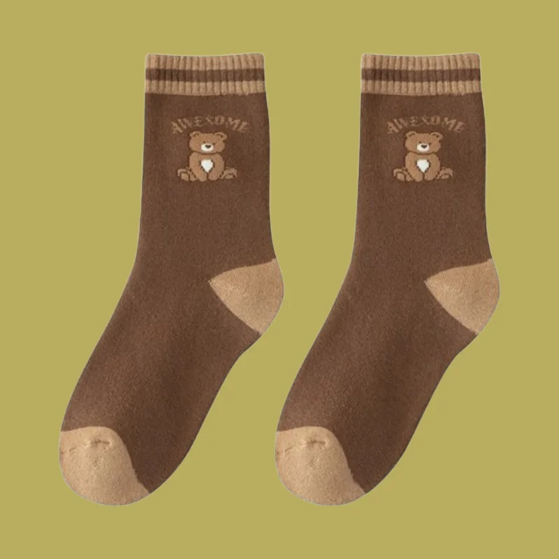 Chaussettes longues chaudes et antigel, chaussettes éponge respirantes, absorbant la transpiration, tube moyen épais, confortables, 5/10 paires