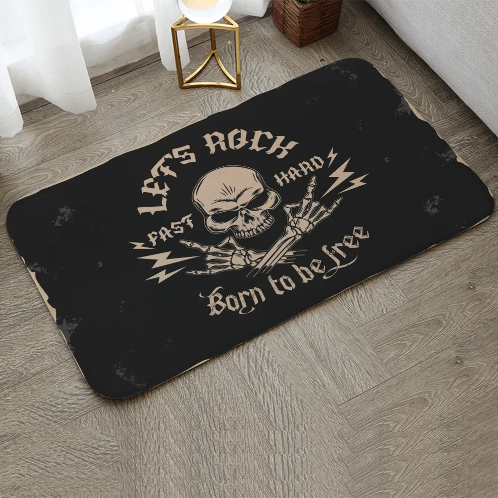 Vintage Punk Carpet for Kitchen Rug Mat Floor Mats Things to the Room Decoration Items Custom Outdoor Doormat Entrance Door Home