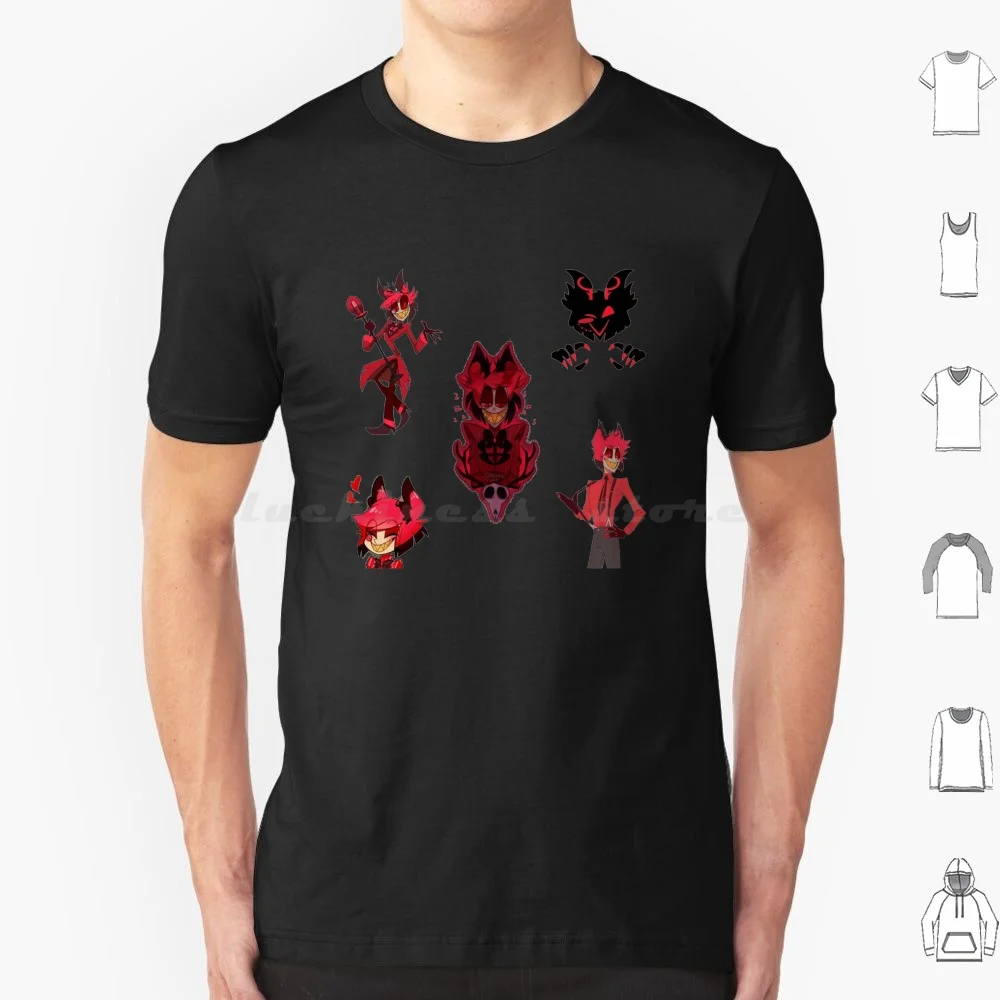 

Набор наклеек Alastor Футболка для мужчин, женщин и детей 6xl Alastor Radio Demon Angel Dust Hazbin Alastor Hazbin Alastor Alastor Demon