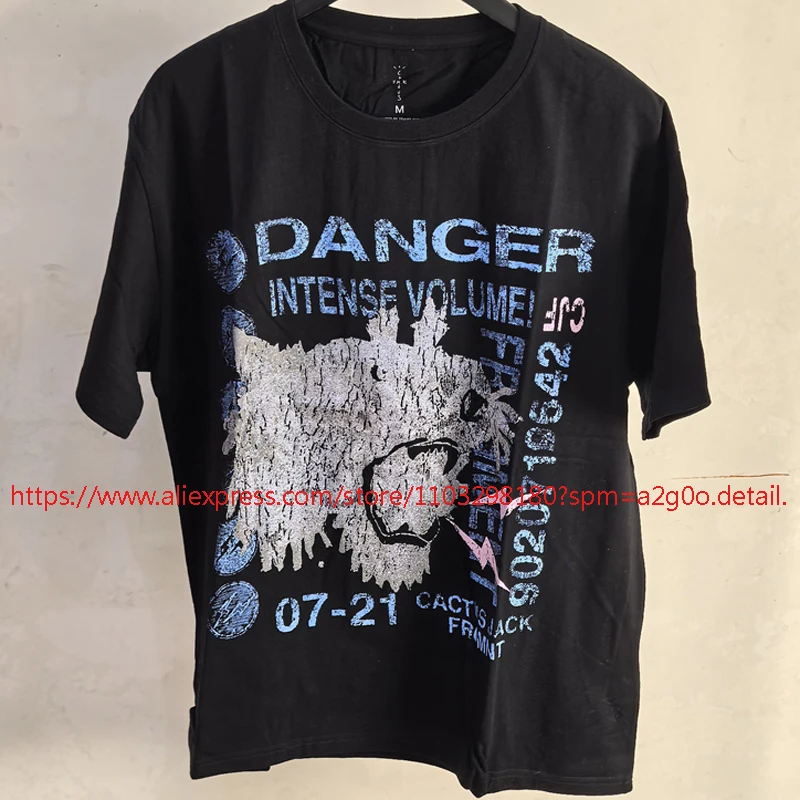 Hip Hop Trend Cactus Jack T-shirt High Quality Round-neck Printed Short-sleeve Casual Cotton Utopia Top Tee