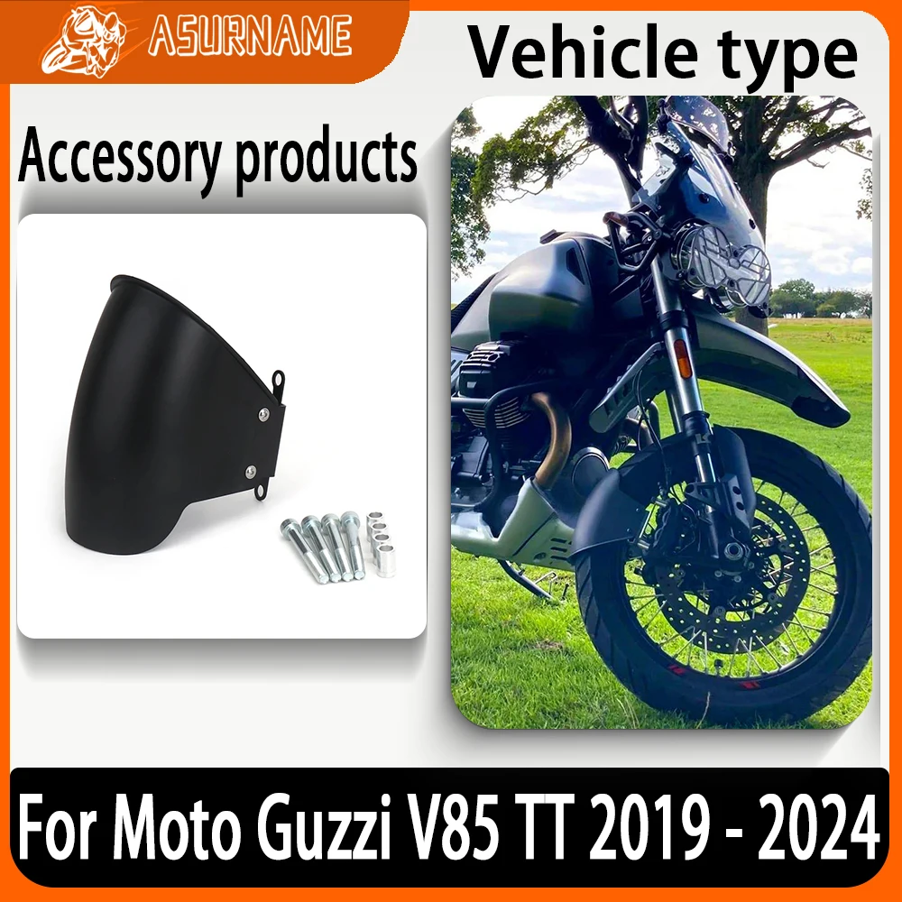 

For Moto Guzzi V85 TT V85TT V 85 TT 2019 - 2024 Motorcycle New Front Mud Guard Fender Mudguard Black Accessories