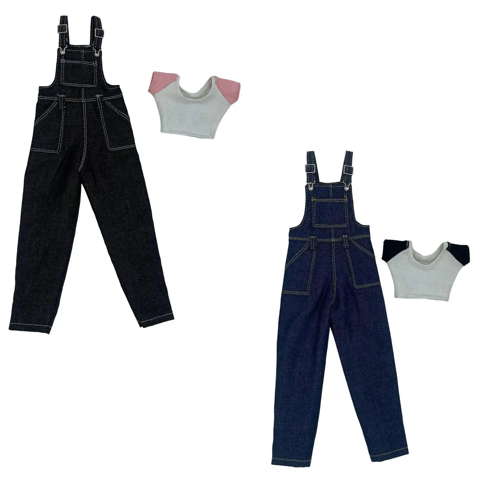 

1/6 Short Sleeve Trouser Set Wide Leg Pants Outfit, Cosplay Costume, Miniature Clothing for 12 inch Male Action Figures