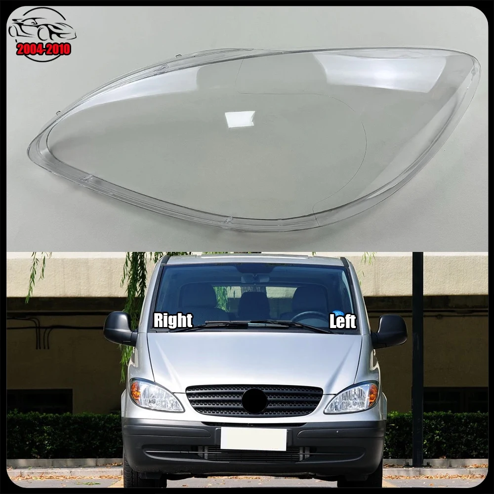 

Для Mercedes-Benz Vito Viano W639 2004-2010 автомобильное переднее стекло, колпачки для линз, крышка для фар, авто светильник, абажур в виде ракушки