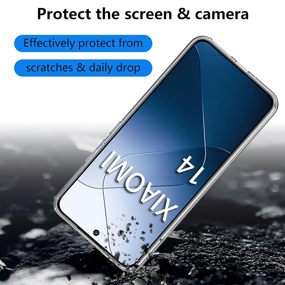 Ultra Thin Silicone Clear Soft Case For Xiaomi Mi 14 13 T 13T Pro Transparent Back Cover Phone Shell Shockproof TPU Bumper Funda image 6