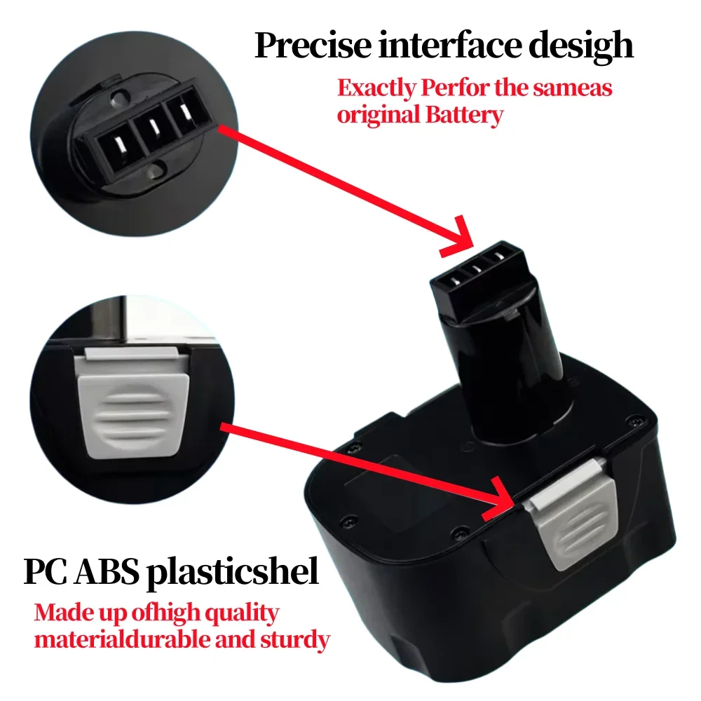 For Interskol 12V 6800mAh Ni-CD Power Tool Battery For Interskol H18  DA-12ER-012 Replacement Cordless Drill Battery