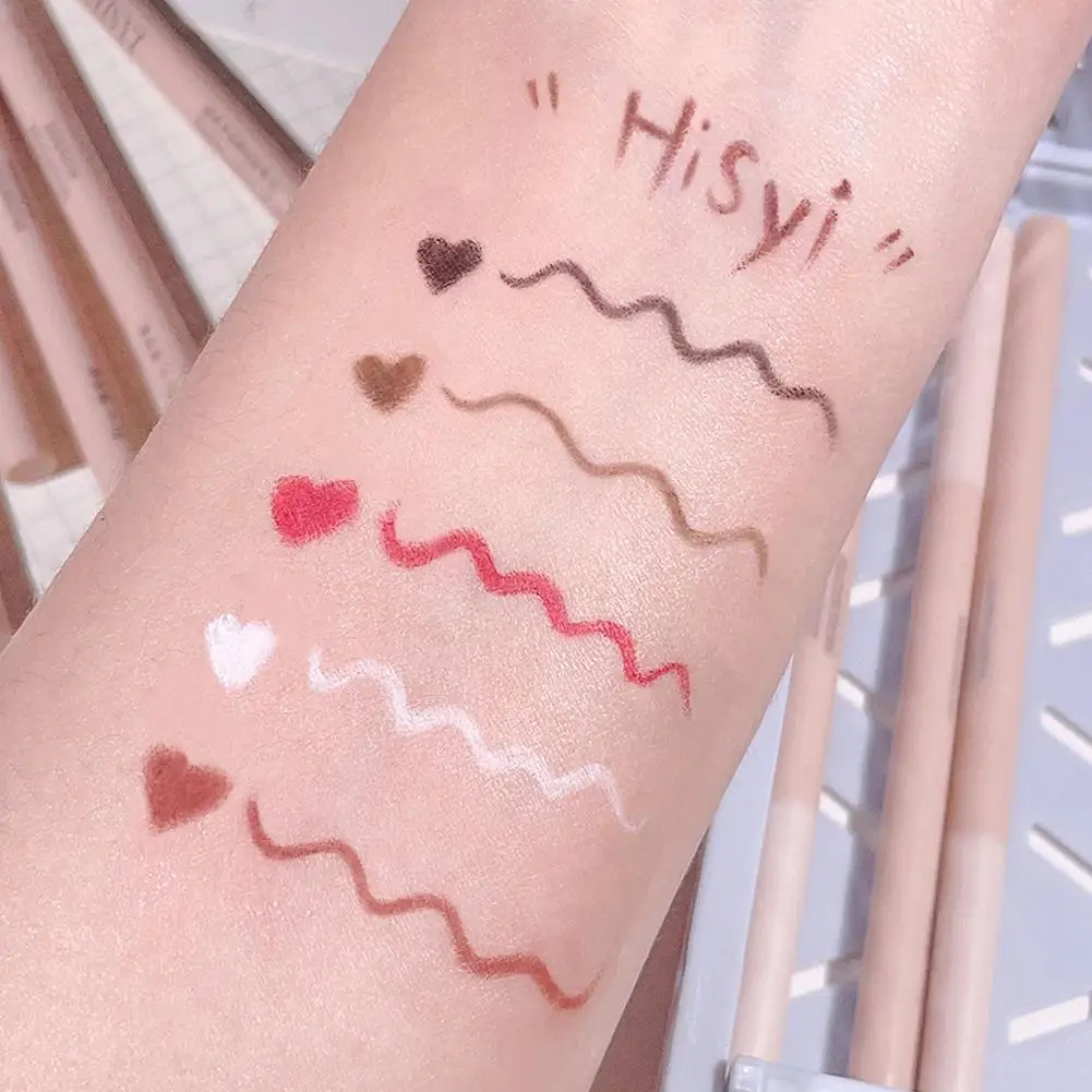 Eyeliner Gel Pen Lasting Smooth Quick Drying Eyes Liner Gel Pens Waterproof Matte Lying Silkworm Pencil Cosmetics Waterproof