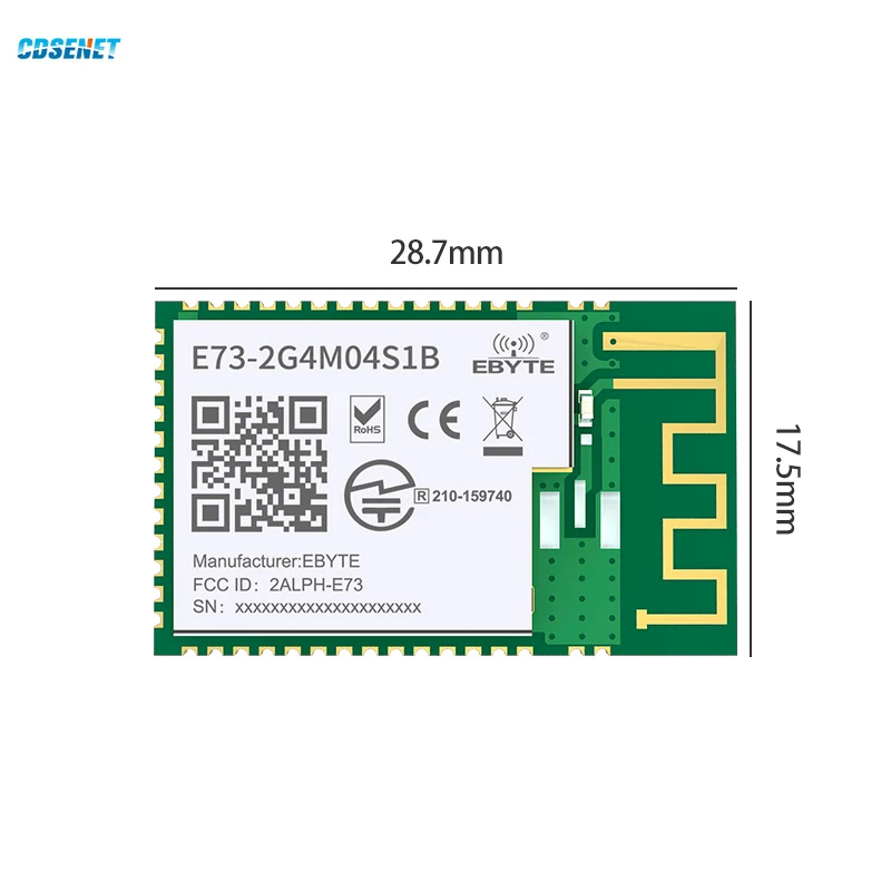 nRF52832 2.4GHz Transceiver Wireless rf Module CDSENET E73-2G4M04S1B SMD 2.4 ghz Ble 5.0 Receiver transmitter Blue-tooth Module