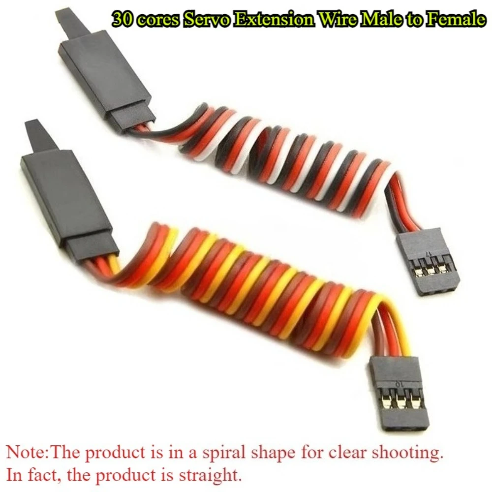30 Cores Anti-loose Servo Extension Wire Cable 6/10/15/20/30/40/50/60/70/80/90/100/120/150/200CM For RC Futaba JR Male To Female